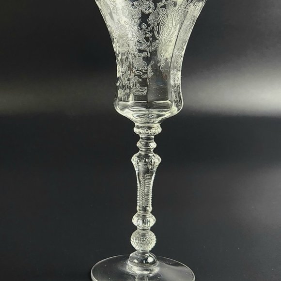 Vintage - Wine Glass Elaine Clear (Stem 3500) by CAMBRIDGE - Single - 6.5" Tall - Picture 2 of 10